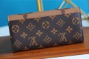 1:1 Replica Louis Vuitton Sarah Wallet Monogram and Monogram Reverse Canvas For Women, Women's Wallets 7.5in/19cm LV M80726