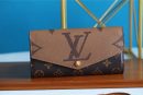 1:1 Replica Louis Vuitton Sarah Wallet Monogram and Monogram Reverse Canvas For Women, Women's Wallets 7.5in/19cm LV M80726