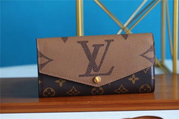 Louis Vuitton Sarah Wallet Monogram and Monogram Reverse Canvas For Women, Women's Wallets 7.5in/19cm LV M80726