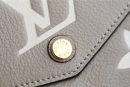 1:1 Replica Louis Vuitton Sarah Wallet Monogram Empreinte Tourterelle Gray / Cream For Women, Women's Wallets 7.5in/19cm LV M81049