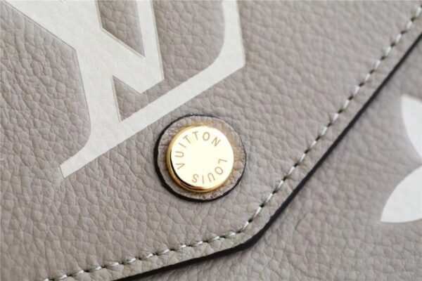 Louis Vuitton Sarah Wallet Monogram Empreinte Tourterelle Gray / Cream For Women, Women's Wallets 7.5in/19cm LV M81049