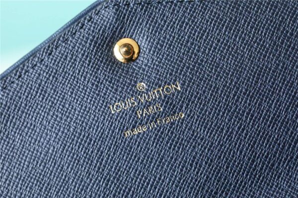 Louis Vuitton Sarah Wallet Monogram Jacquard Denim Navy Blue For Women, Women's Wallets 7.5in/19cm LV 