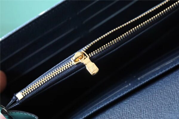 Louis Vuitton Sarah Wallet Monogram Jacquard Denim Navy Blue For Women, Women's Wallets 7.5in/19cm LV 