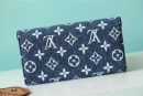 1:1 Replica Louis Vuitton Sarah Wallet Monogram Jacquard Denim Navy Blue For Women, Women's Wallets 7.5in/19cm LV 