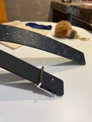 1:1 Replica Louis Vuitton Shake Reversible LV Belt Monogram Eclipse canvas Black LV Women Belt