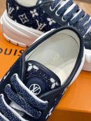 Louis Vuitton Squad Sneaker Monogram Denim Black For Women LV