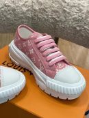 Louis Vuitton Squad Sneaker Monogram Denim Pink For Women LV 1A9S0M