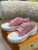 Louis Vuitton Squad Sneaker Monogram Denim Pink For Women LV 1A9S0M