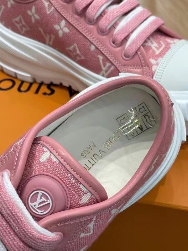 Louis Vuitton Squad Sneaker Monogram Denim Pink For Women LV 1A9S0M
