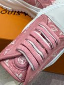 Louis Vuitton Squad Sneaker Monogram Denim Pink For Women LV 1A9S0M