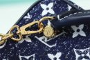 1:1 Replica Louis Vuitton Square Bag Jacquard Denim By Nicolas Ghesquiere Black For Women, Women's Bags, Shoulder And Crossbody Bags 6.3in/16cm LV