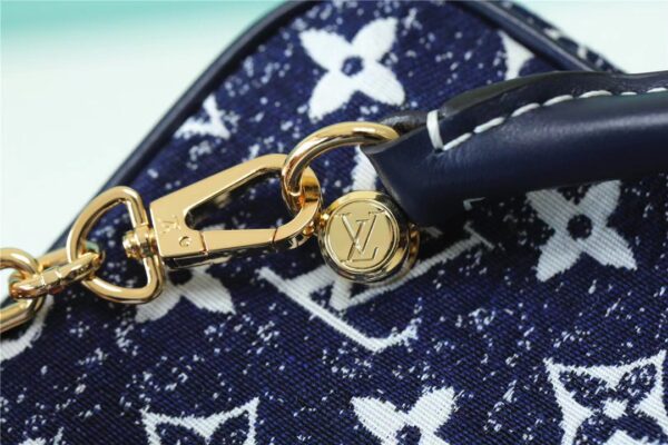 Louis Vuitton Square Bag Jacquard Denim By Nicolas Ghesquiere Black For Women, Women's Bags, Shoulder And Crossbody Bags 6.3in/16cm LV
