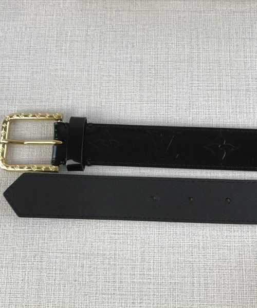 1:1 Replica Louis Vuitton Square Iconic Belt Black