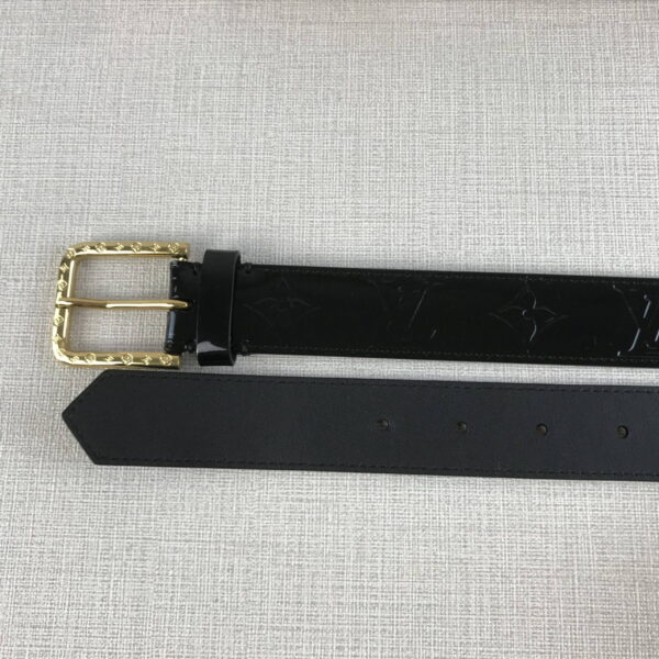 1:1 Replica Louis Vuitton Square Iconic Belt Black