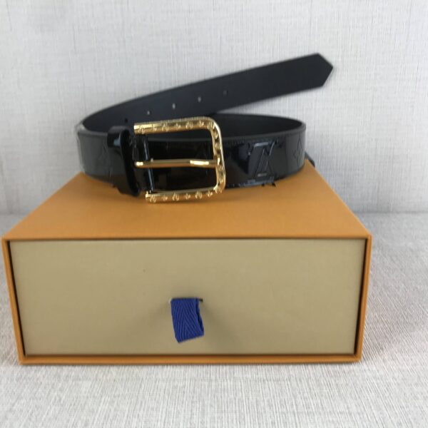 1:1 Replica Louis Vuitton Square Iconic Belt Black