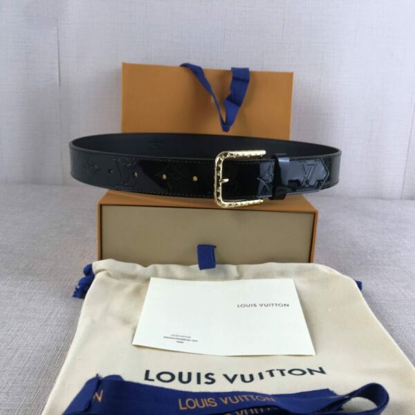 1:1 Replica Louis Vuitton Square Iconic Belt Black