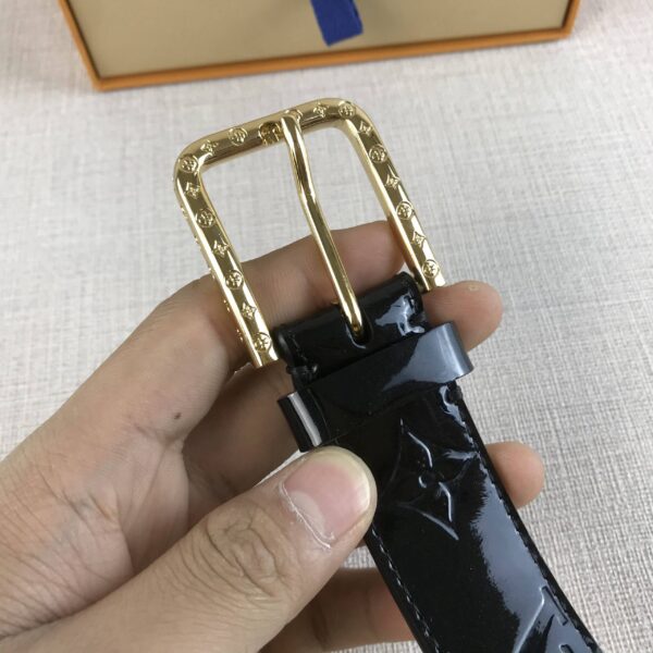 1:1 Replica Louis Vuitton Square Iconic Belt Black