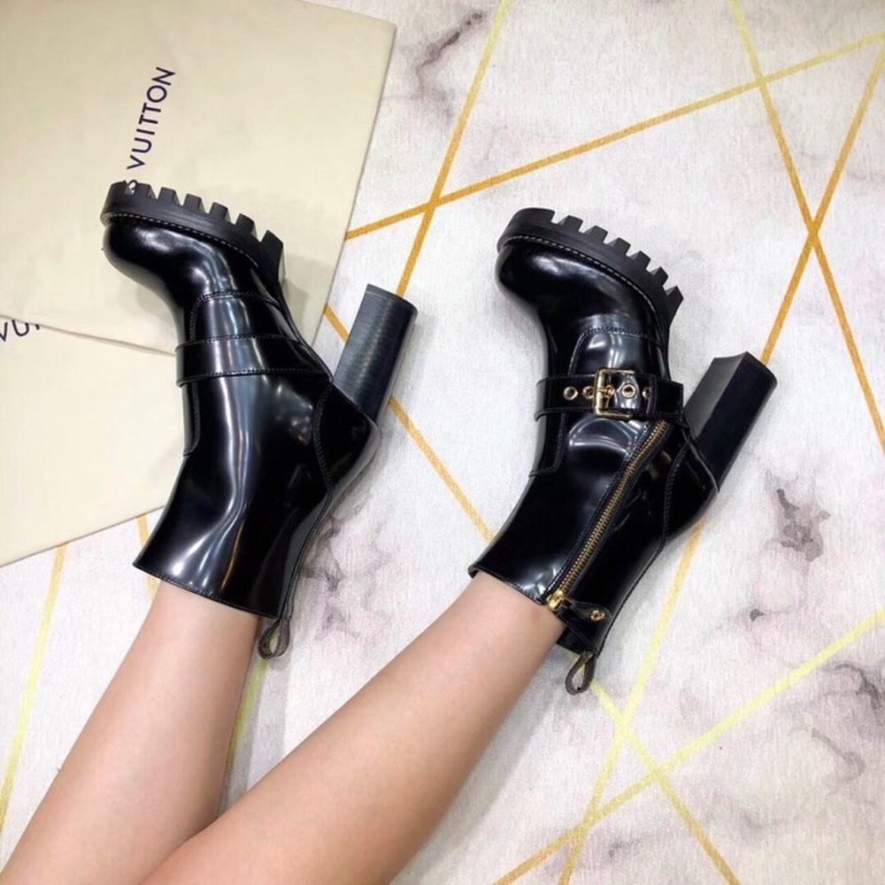 Louis Vuitton Star Trail Ankle Buckle Boot Black For Women LV - Image 11