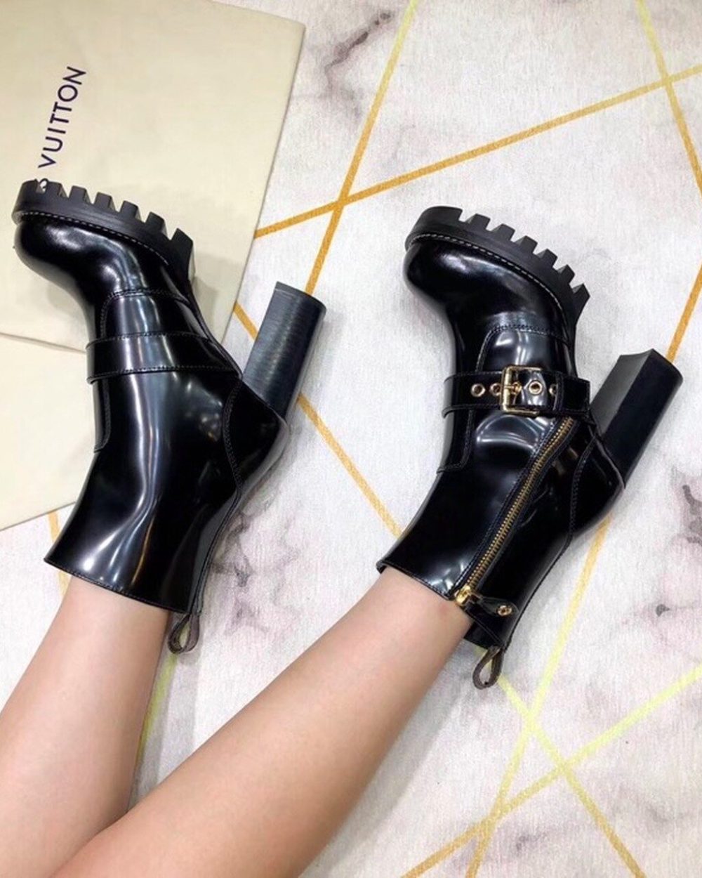 Louis Vuitton Star Trail Ankle Buckle Boot Black For Women LV