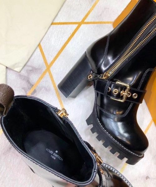 Louis Vuitton Star Trail Ankle Buckle Boot Black For Women LV