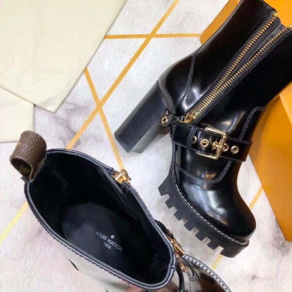 Louis Vuitton Star Trail Ankle Buckle Boot Black For Women LV
