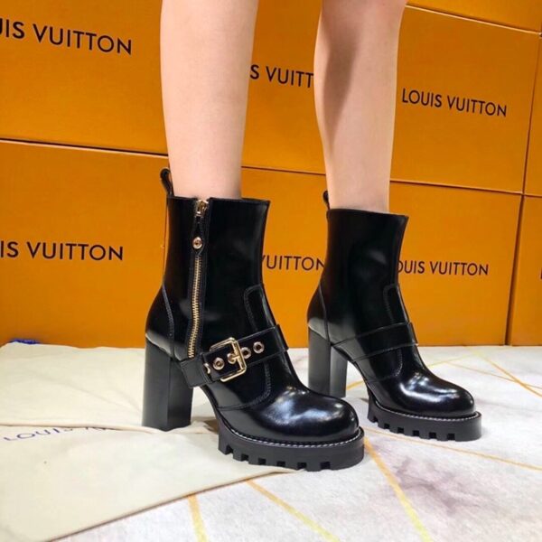 Louis Vuitton Star Trail Ankle Buckle Boot Black For Women LV