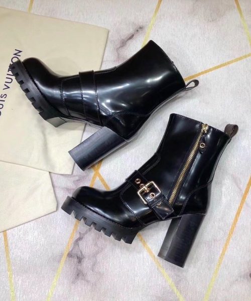 Louis Vuitton Star Trail Ankle Buckle Boot Black For Women LV