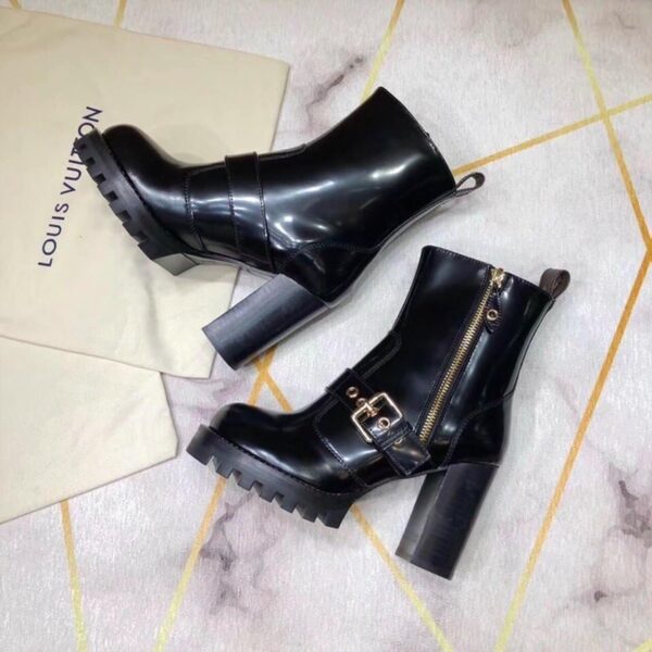 Louis Vuitton Star Trail Ankle Buckle Boot Black For Women LV