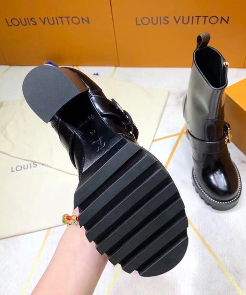 Louis Vuitton Star Trail Ankle Buckle Boot Black For Women LV