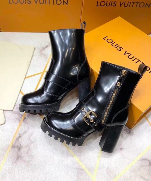 Louis Vuitton Star Trail Ankle Buckle Boot Black For Women LV
