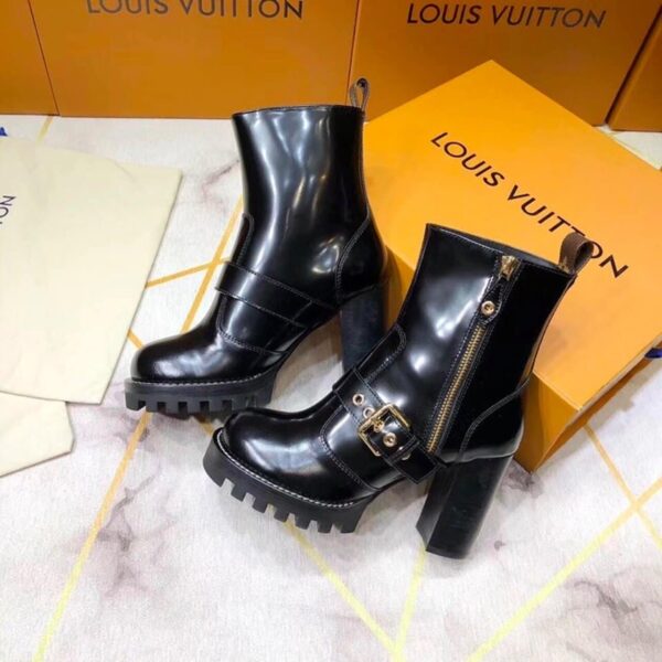 Louis Vuitton Star Trail Ankle Buckle Boot Black For Women LV