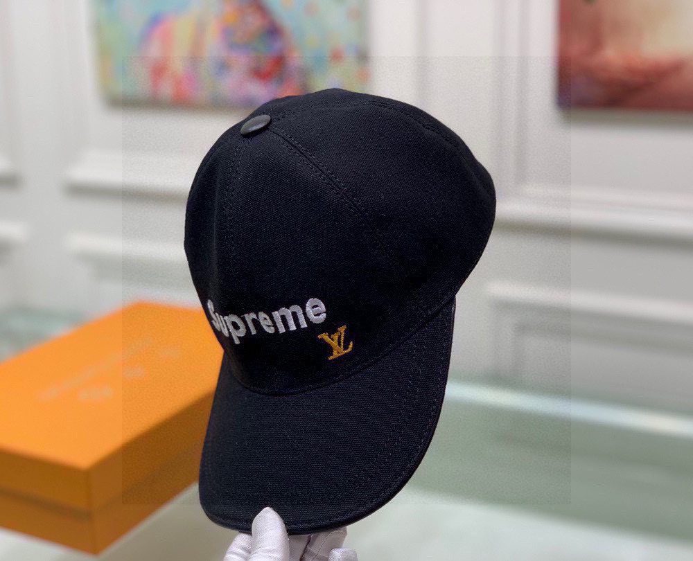Louis Vuitton Supreme Cap Black LV Cap