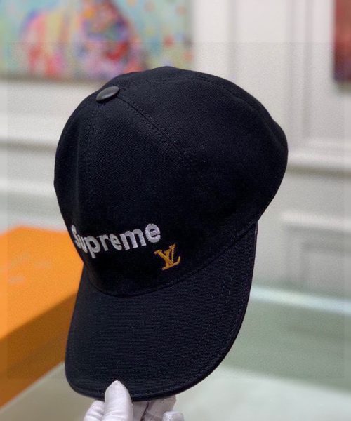 Louis Vuitton Supreme Cap Black LV Cap