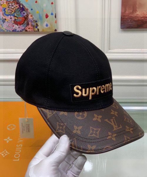Louis Vuitton Supreme Cap Black LV Cap