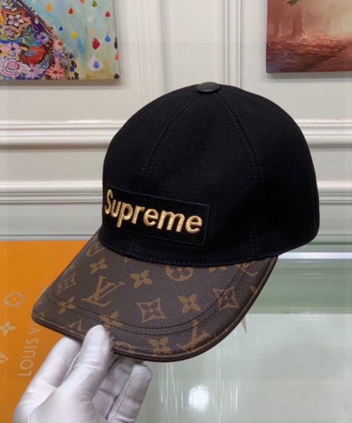 Louis Vuitton Supreme Cap Black LV Cap