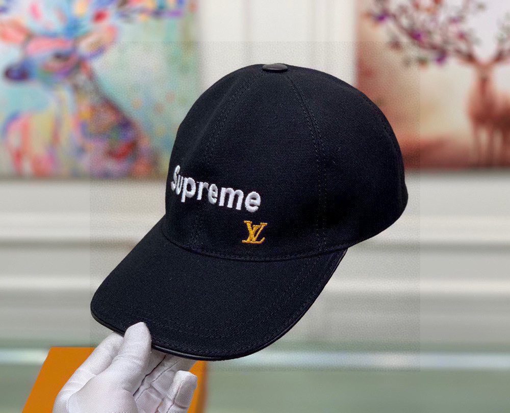 Louis Vuitton Supreme Cap Black LV Cap