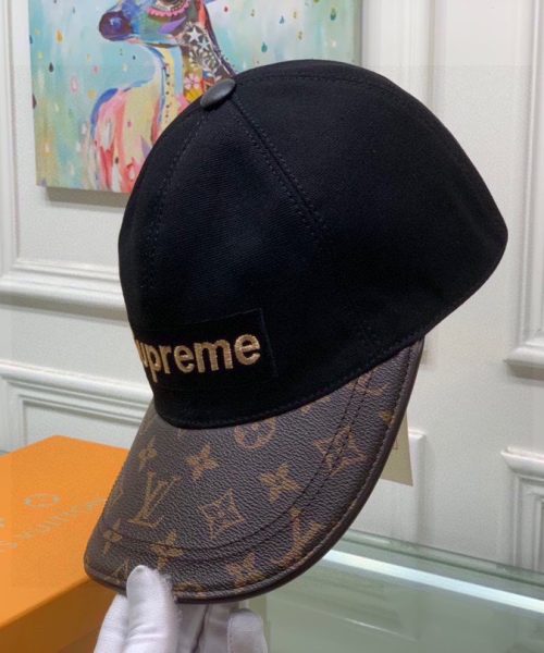 Louis Vuitton Supreme Cap Black LV Cap