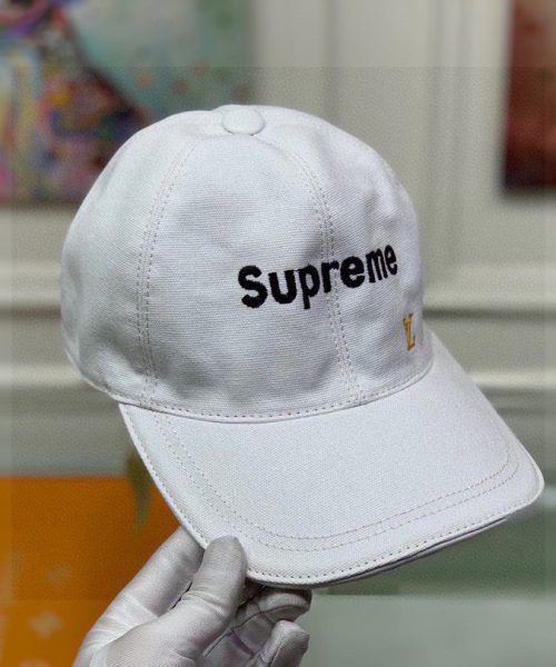 Louis Vuitton Supreme Cap White LV Cap