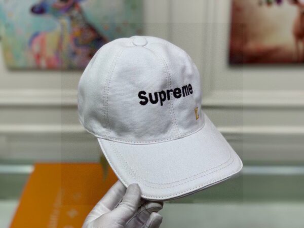 Louis Vuitton Supreme Cap White LV Cap