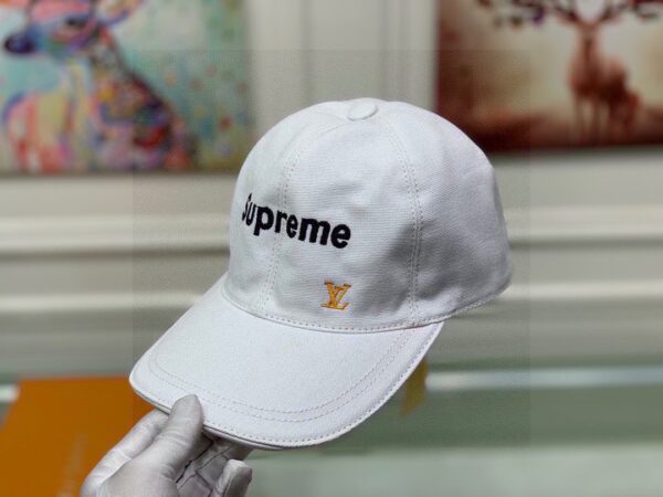 Louis Vuitton Supreme Cap White LV Cap