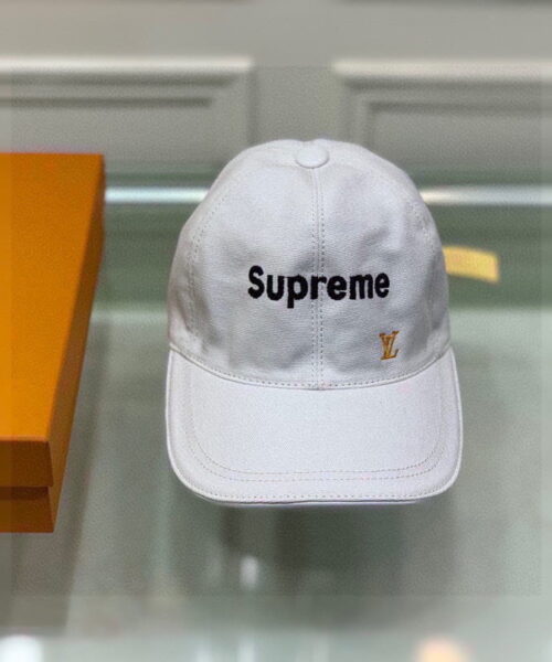 Louis Vuitton Supreme Cap White LV Cap