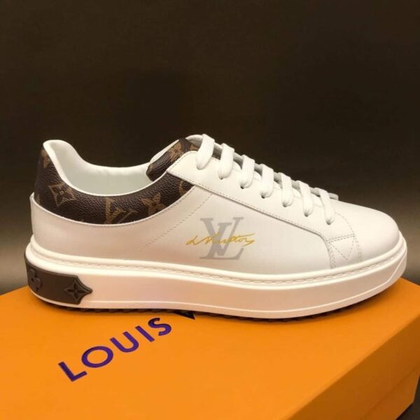 Louis Vuitton Time Out Sneaker Monogram Canvas White/Brown For Women LV