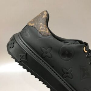Louis Vuitton Time Out Sneaker Patent Monogram Material Black For Women LV