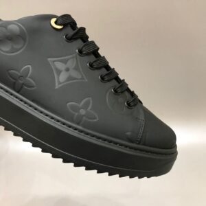 Louis Vuitton Time Out Sneaker Patent Monogram Material Black For Women LV