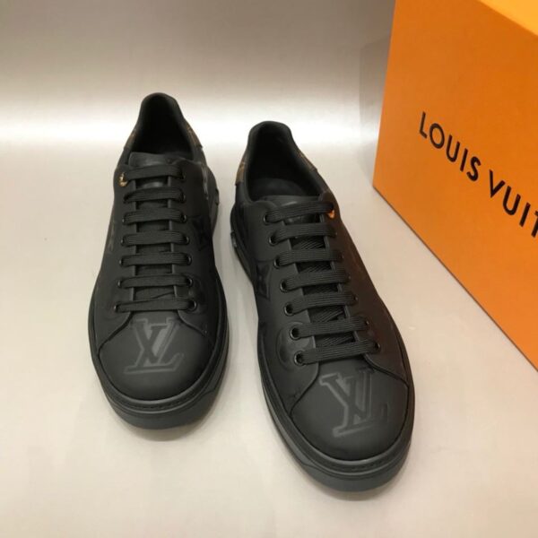 Louis Vuitton Time Out Sneaker Patent Monogram Material Black For Women LV