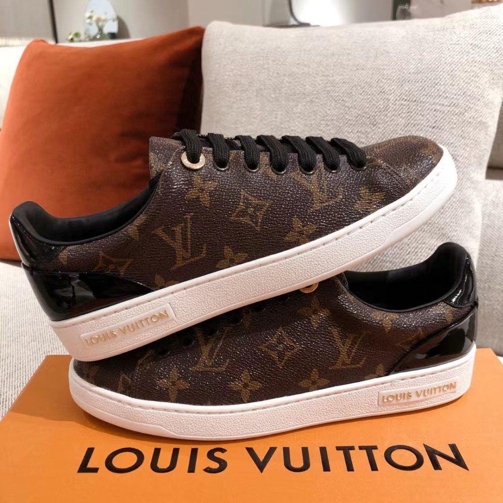 Louis Vuitton Time Out Sneaker Patent Monogram Material Brown For Women LV 1A8FJM - Image 3