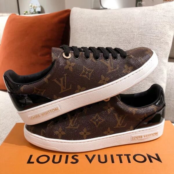 Louis Vuitton Time Out Sneaker Patent Monogram Material Brown For Women LV 1A8FJM