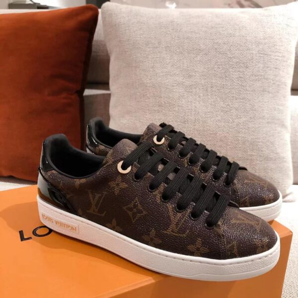 Louis Vuitton Time Out Sneaker Patent Monogram Material Brown For Women LV 1A8FJM