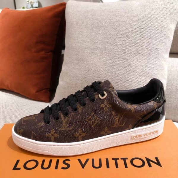 Louis Vuitton Time Out Sneaker Patent Monogram Material Brown For Women LV 1A8FJM