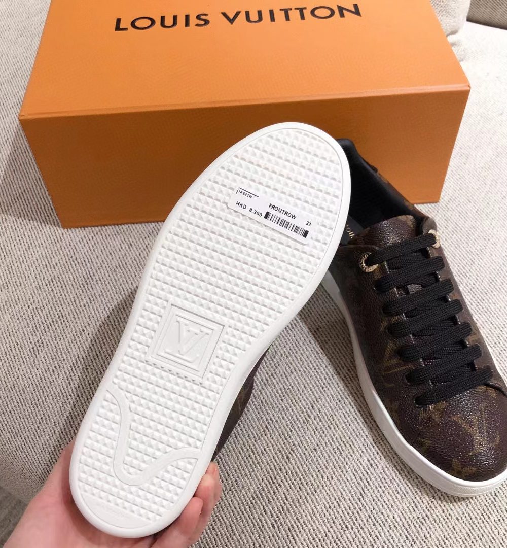Louis Vuitton Time Out Sneaker Patent Monogram Material Brown For Women LV 1A8FJM